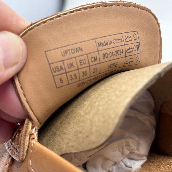 Vionic Uptown Women's Loafers Camel Leather Sz 6 Wide Excellent Condition w Box - Picture 11 of 13